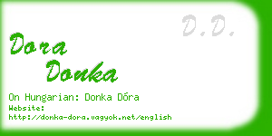 dora donka business card