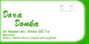 dora donka business card